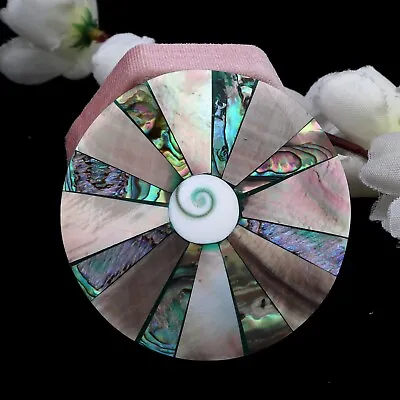 Chakra Designer 62mm Abalone Shell With Shiva Eye Gemstone Home Decor Spiceman • $23.99