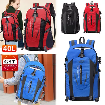 Large Waterproof Hiking Camping Bag Travel Backpack Outdoor Luggage Rucksack 40L • $17.20