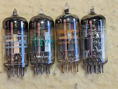 6DJ8 ECC88 Tubes (4) Mixed Mullard Sylv Amperex Lot Tested • $92