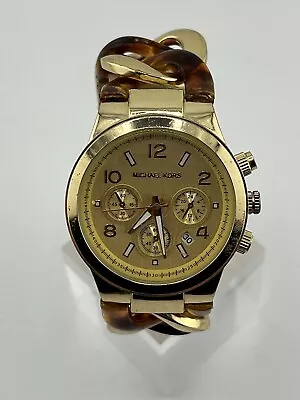 Michael Kors Oversized Tortoise Wrist Watch For Women • $47.34