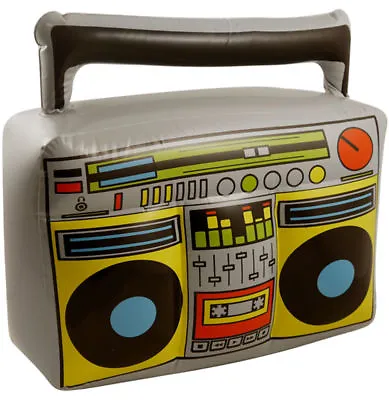 Inflatable Boom Box Ghetto Blaster 70s 80s 90s Fancy Dress Party Prop Decoration • £12.34