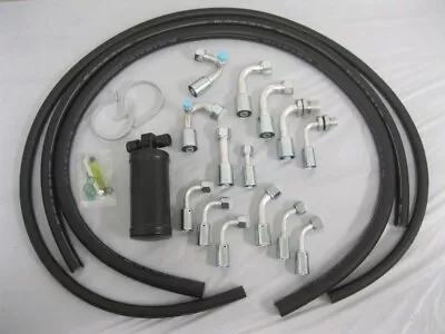 Universal 134a Air Conditioning Hose Kit O-Ring Fittings Drier AC Hoses Kit NEW • $97.65