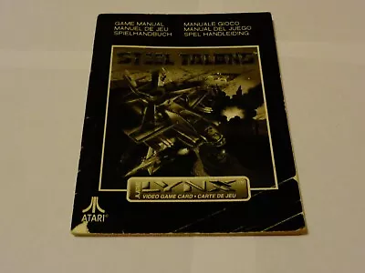 ATARI LYNX Game Manual - Steel Talons - Lot 2 • $20