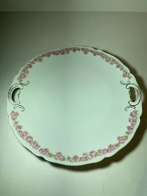 Vienna Austria Handled Serving Plate Pink Roses  10.5  • $10