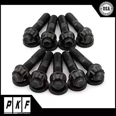 Exhaust Manifold STUDS With 12 Point Nuts Kit For Honda B/D Series Black • $35