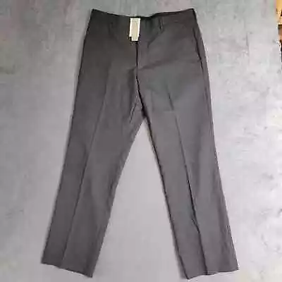 J Crew Dress Pants Mens Size 33x30 Charcoal Pin Stripe Wool Ludlow New With Tags • $49.99