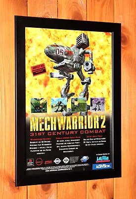 1997 MechWarrior 2 31st Century Combat Sega Saturn PS1 Promo Poster / Ad Framed • $44.07