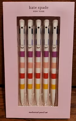 NEW! Kate Spade Candy Stripe Mechanical Pencils Set Of 5 • $15