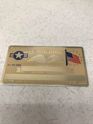 New Vintage SSN Social Security Card Metal USA Air Force Navy Military • $5.91