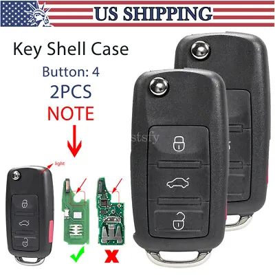 2 Smart Remote Key Shell Case Fob For Volkswagen VW Passat CC Touareg Golf Jetta • $14.99