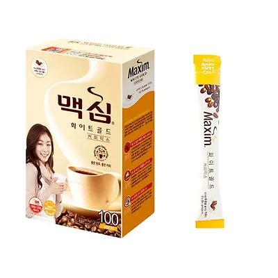 Korean Instant Coffee Mix Maxim White Gold 50 Sticks Advertised By Yuna KIM • $61.80