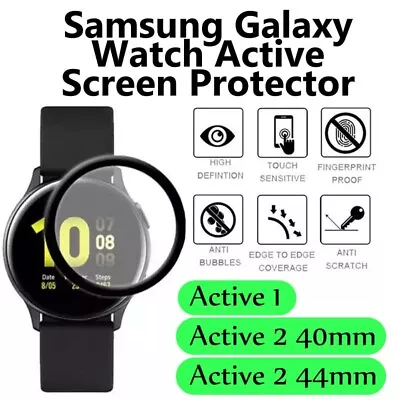 For Samsung Galaxy Watch Active 2 40 44mm Full Cover Waterproof Screen Protector • $4.94