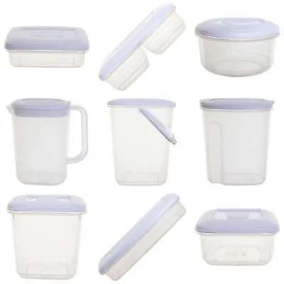 NEW Plastic Food Storage Boxes Box Fridge Jug Canisters & Cereal Storers Choice • £1.03