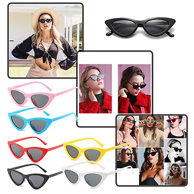 $4.75 • Buy Vintage Retro Vintage Cat Eye Sunglasses Fashion Women Rapper Goggles Party Fun