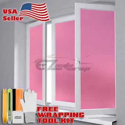 【Frosted Film】 Pink Glass Home Bathroom Window Security Privacy Sticker Sheet • $4.99