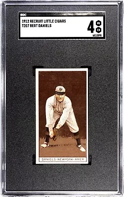 1912 T207 Recruit Little Cigars Bert Daniels Yankees SGC 4 - SHARP - JUST GRADED • $269.99