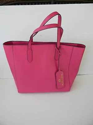 Nwt Michael Kors Sinclair Large Pebble Leather Tote Wild Berry Pink $298! Ew • $134.99
