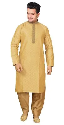 Mens Kurta Shalwar Kameez Pyjama Special Wedding Sherwani 2 Pcs Set Apparel 1836 • £59