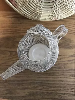 Metal Mesh Decorative Tea Pot • $8