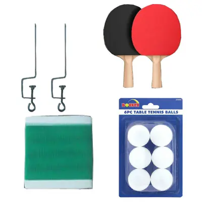 $15.98 • Buy Set Of Instant Table Tennis Kit Ping Pong Set Metal Net Rack + 2 Bats + 9 Balls