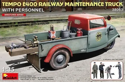 Miniart 1:35 Scale Model Kit  Tempo E400 Railway Maitenance Truck - MIN38063 • £37.90