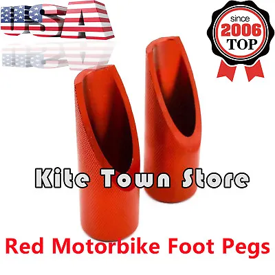 NEW Pair Motorcycle Motorbike Foot Pegs For Honda Ruckus Zoomer Aluminum RED  • $12.99
