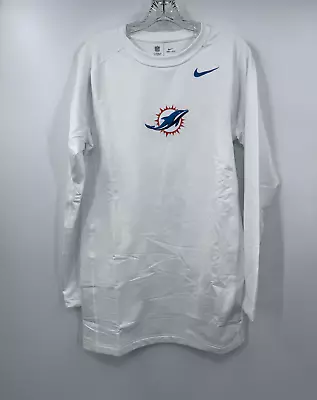 Miami Dolphins Dri-fit Compression Long Sleeve W/mesh Detail Shirt Size: Xl • $39