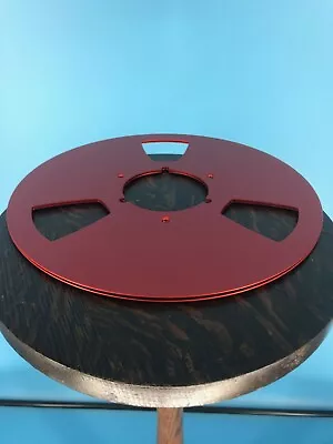 Burlington Recording 10.5  RED NAB METAL FLANGES-PAIR W/ 1/4  Hardware RTM ATR • $28.95