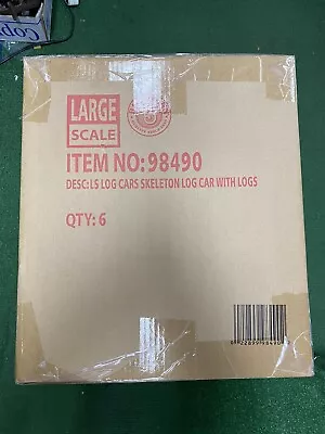 Case Of 6 Bachmann 98490 SKELETON LOG CAR WITH LOGS (LARGE SCALE) NEW • $365