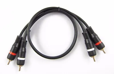 1m Premium 2 RCA To 2 RCA Phono Stereo Audio Cable Cord Male To Male Gold Plated • $12.97