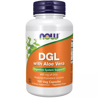 DGL With Aloe Vera 100 Veg Caps By Now Foods • $44.03