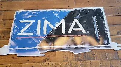 ZIMA Thermometer Metal Tin Tacker Malt Liquor Beer Bar Sign Vintage- • $54.60