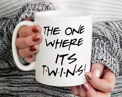 The One Where It's Twins! Mug Baby Shower Baby Shower Gift New Baby Gift Baby • £16.87