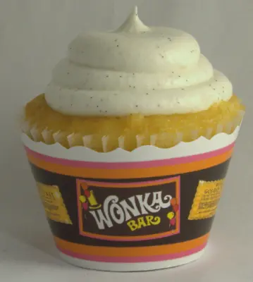 Willy Wonka Chocolate Bar Wrapper & Golden Ticket-Cupcake Wrappers=Set OF 12 • $10.03