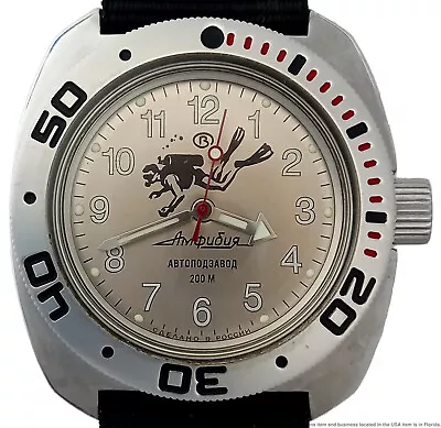 Vostok Amphibian Automatic Mens Self-Winding Diver Russian Running Wrist Watch  • $59