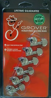 Grover 505CL6 Mini Roto-Grip Locking Rotomatic Tuners Left-Hand 6 In-Line Chrom • $77.50