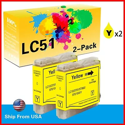 2PK LC-51 LC51 Ink Cartridge For MFC-230C MFC-240C MFC-465CN FAX-1860C • $7.99