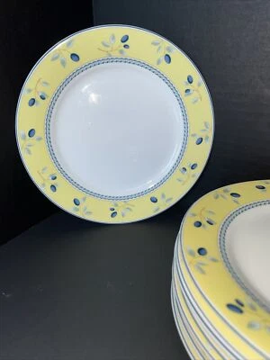 £34.41 • Buy Royal Doulton BLUEBERRY White, Yellow, Blue 7.5  Salad Plates Set Of 8 Plates