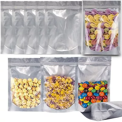 1 QUART Smell Proof Bags With Clear Window Resealable Mylar Bags Leak Proof 7x10 • $12.99