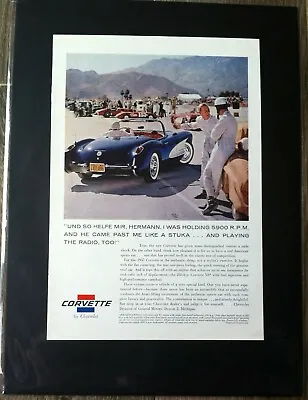 *READY To DISPLAY* 1957 Chevrolet Corvette V8 Stuka*Original*Fuel Injected Print • $59.99