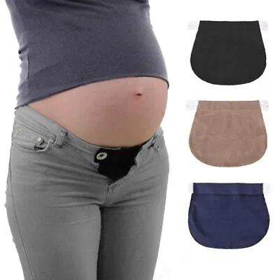 1pc Adjustable Pants Extender Pregnancy Waist Band Jeans Elastic Waistband Belt • £7.70