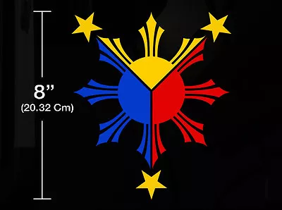 $10.95 • Buy Filipino Vinyl Car Decal Sticker  8  (H)  W/  Philippine Flag Theme 3 Colors