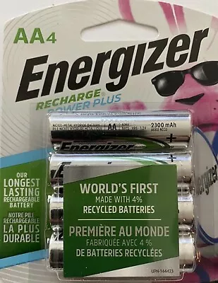 4 X Energizer AA Power Plus 2300mAh Rechargeable Batteries 1.2V NiMh Accu HR6 • $11.99