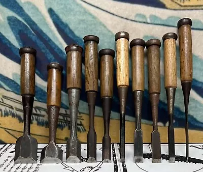 £29.49 • Buy Japanese Vintage Chisel 10set Nomi Made By Famous Blacksmith Kikuhiromaru /j56
