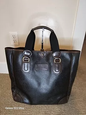 Mulholland Brothers Large Black And Brown Leather Bag • $200