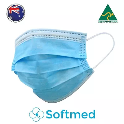 Softmed Level 3 3 Ply Disposable Surgical Face Mask (Blue) 50pcs • $19.90