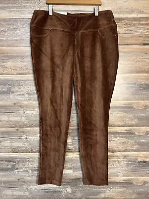 Khakis & Co Tummy Control Knit Corduroy Legging In Cappuccino Size Large NWT • $18