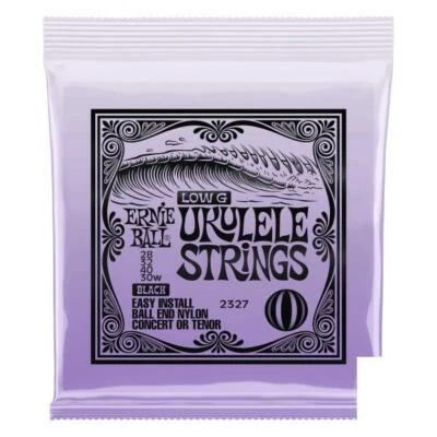 $21.95 • Buy Ernie Ball Concert & Tenor Nylon Ball End Ukulele Strings Wound G - Black