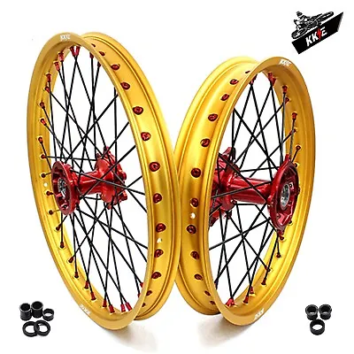 KKE 21/19 MX Cast Spoked Off-Road Wheels Rims Fit HONDA CRF250R 450R CR125R 250R • $519