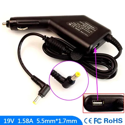 Laptop DC Adapter Car Charger USB Power For Dell Inspiron Mini 10 10v 1018 1012 • $39.48